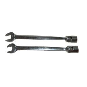 2 Vintage Snap-On Flex Head Open End Alignment Wrenches 11/16 3/4  FHO 24 FHO 22